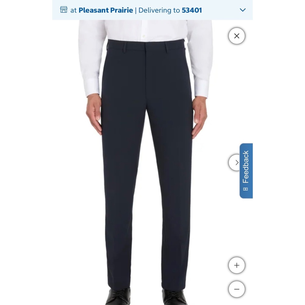 New! Calvin Klein Mens Slim Fit‎ Dress Pants Gray 30x32 Flex Waistband Stretch